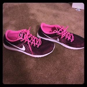 Nike pink and black sneakers